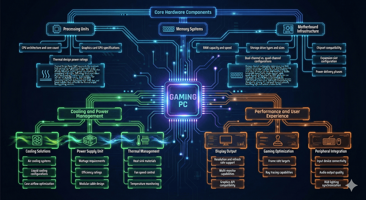 Tree visualization - tech infographic style